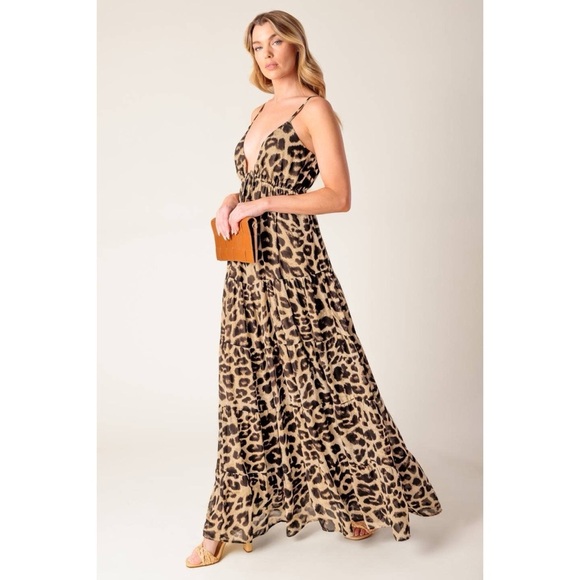 Leopard Print Maxi Dress - Picture 3 of 5